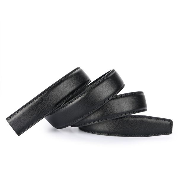 

designer no buckles 3.1cm wide split leather belt without automatic buckles and pin strap 7, Black;brown