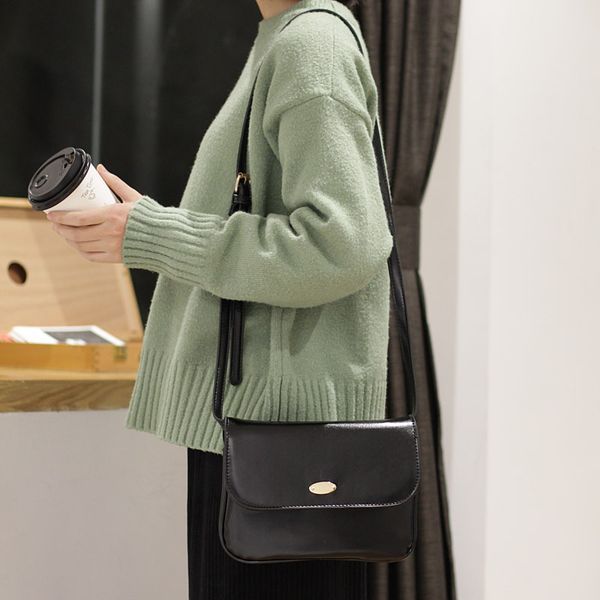 

2019 women bag solid color handbag pu pure single shoulder bag lady temperament small square satchel a bolso