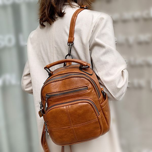 

мода женщины рюкзак высокое качество кожа школьные сумки рюкзаки для девочек-подростков женский винтаж сумка путешествия рюкзак