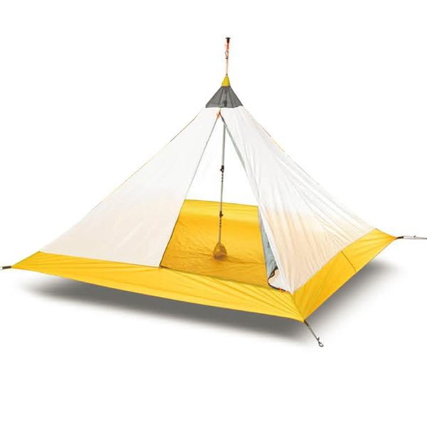 

ultralight outdoor camping teepee silnylon pyramid tent 3-4 person large tent hiking inner barraca para camping
