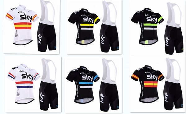 

2020 new sky team pro cycling jersey + bib shorts cycling set. men's bicycle cycling clothing bike wear shirts ropa ciclismo mtb, Black;red