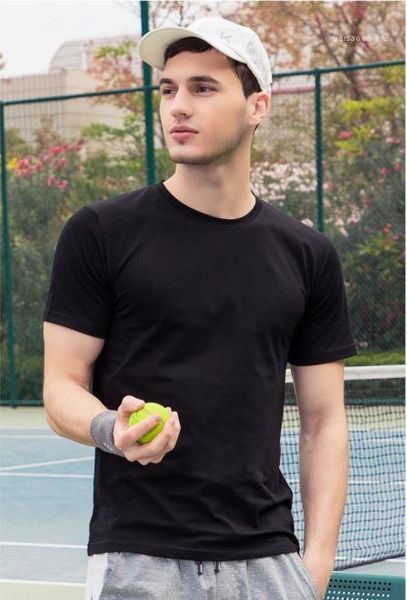 

круглая шея с коротким рукавом none цветочные 4colors размер s 2xl brief solid color mens black tshirts вскользь дышащий тройники мужские ди, White;black