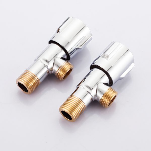 

angle valve copper and cold thick triangle valve household water heater chrome faucet character sealing valve switch