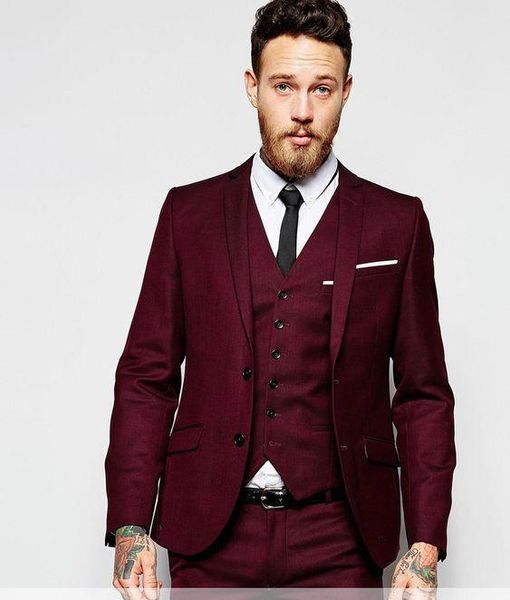 

new arrival two buttons groomsmen notch lapel groom tuxedos men suits wedding/prom man blazer ( jacket+pants+vest+tie)a151, White;black