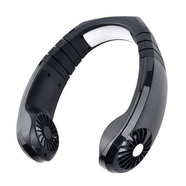 

new portable mini neck band fan double wind head usb air cooler outdoor lsf99