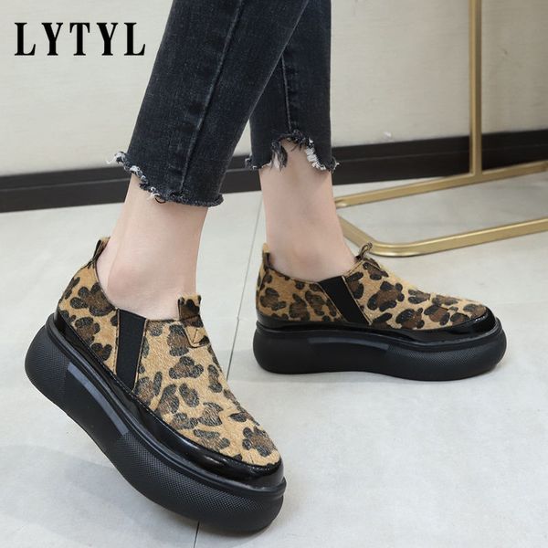 

2020 flat shoes women casual sneakers leopard vulcanized female leisure slip-on walking shoes loafers women flats z-61, Black