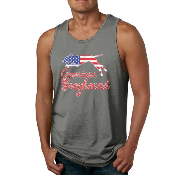 

american flag shirt greyhound dog 4th of july yythk men' tank shirt, White;black