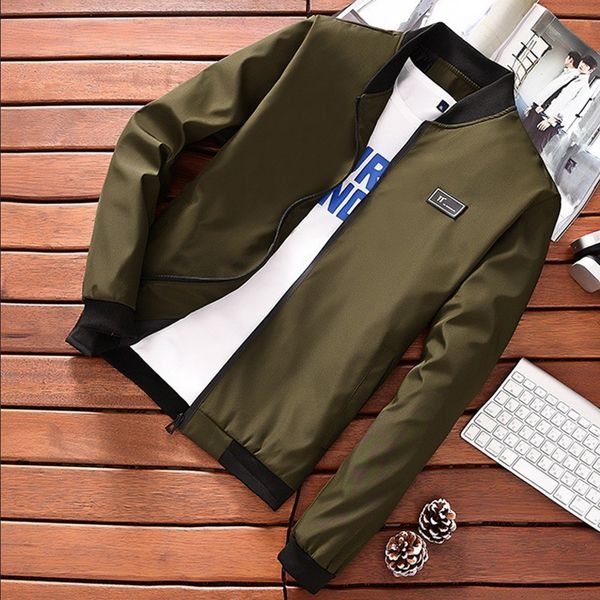 

new army colorful print zipper casual male clothing spring/autumn windproof fashion thin coats men outerwear rebicoo0214, Black;brown