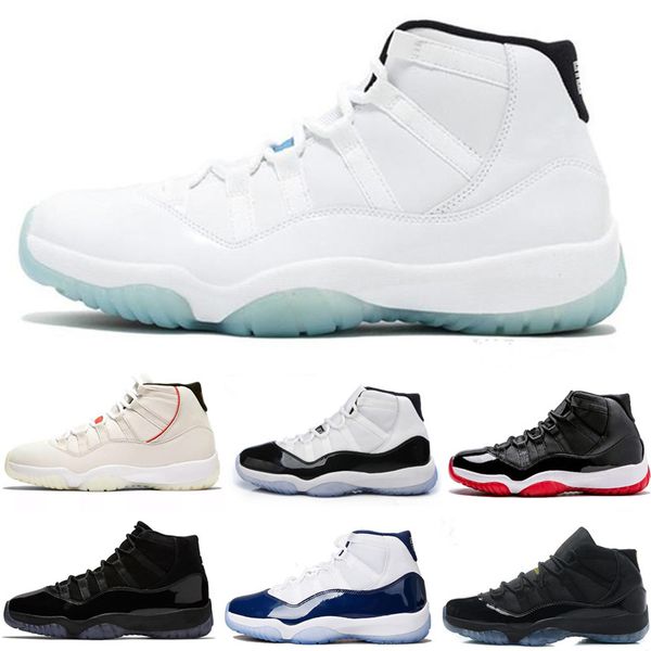 

platinum tint concord 45 mens basketball shoes 11 11s bred men women gym red space jam gamma blue sports designer sneakers size 7-13, White;red