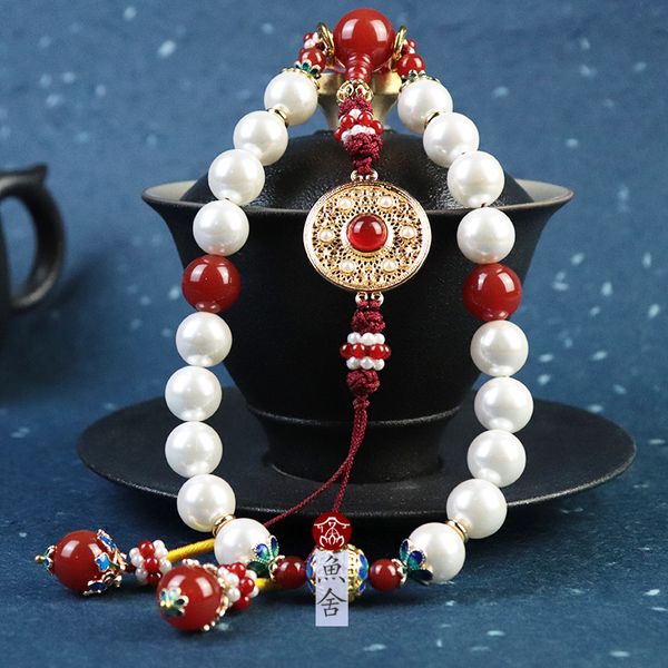 

qing court 18 child pressure inner cheongsam beads pendant tie-in hand act the role of hanfu chinese wind string, Golden;silver