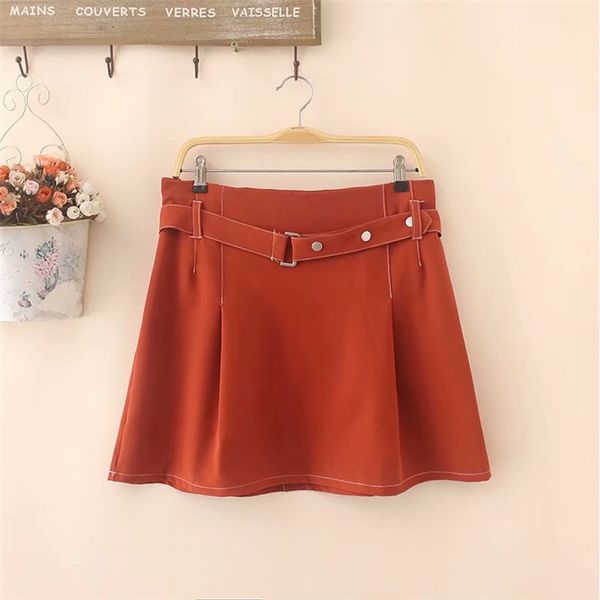 

plus-size new fashionable lady skirt fat mm micro elasticity the belt shows a thinstep skirt warm winter, Black