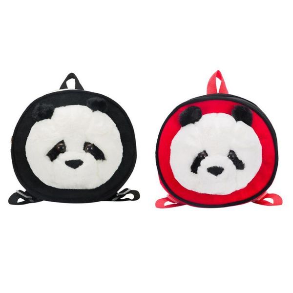 

cute panda baby round backpack plush cartoon girls kids small shoulder bags