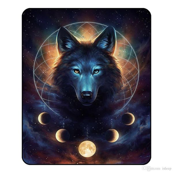 

3d printing animal world flannel blanket soft comfortable sun of wolf 150*200cm