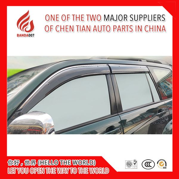 

4 piece injection molding trim vent shade rain sun wind deflector window visor for prado 2004-2009 2010-2018