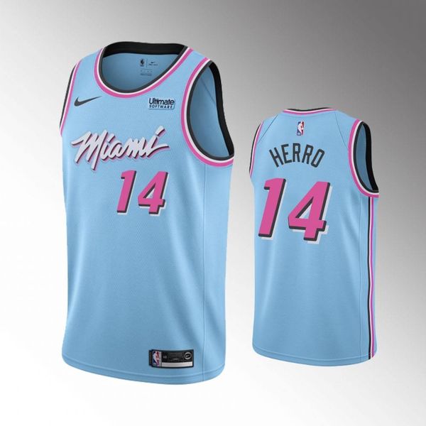 

men's #14 tyler herro blue 2019-20 vicewave jersey - hot, Gray