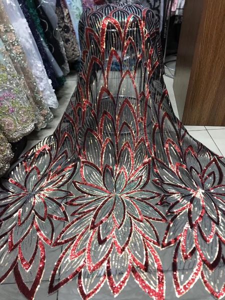 

african 3d lace fabric 2019 embroidered nigerian wedding lace fabric french tulle for dress, Pink;blue