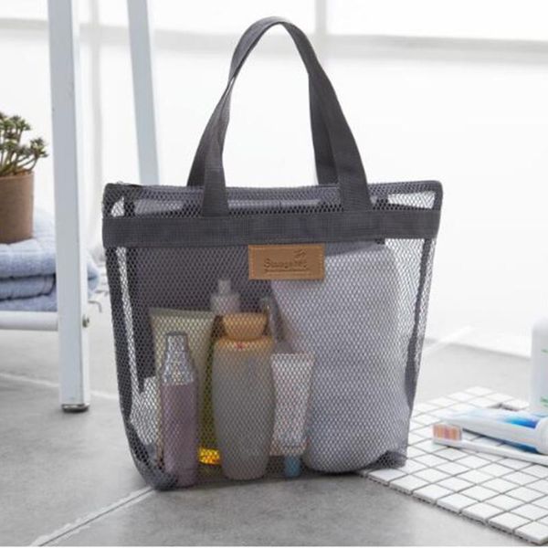 

mesh travel large cosmetic makeup bag toiletry wash bath organizer portable pouch beach bag wash cloth cosmetic
