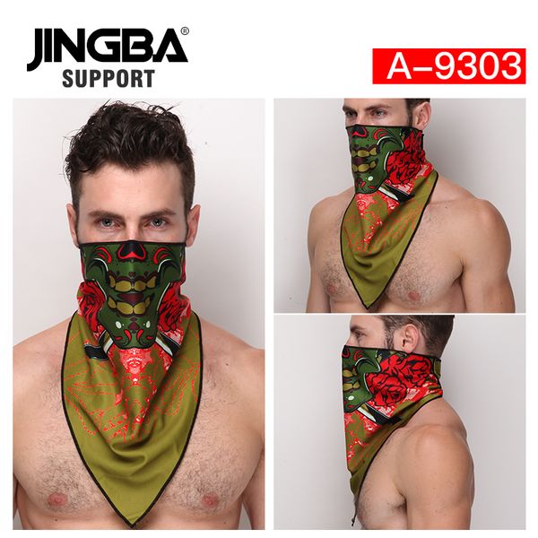 

jingba support cycling quick-drying bandana ciclismo fishing mask scarf bike face mask neck warmer gaiter tube headwear for men, Black