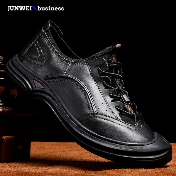

men's flats genuine leather casual breathable fashion black lace up classic sneakers brand men shoes erkek ayakkabi a4