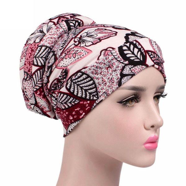 

printing floral gorros cotton casual women's hat cancer hat chemo hats scarf turban beanie head wrap hats, Blue;gray