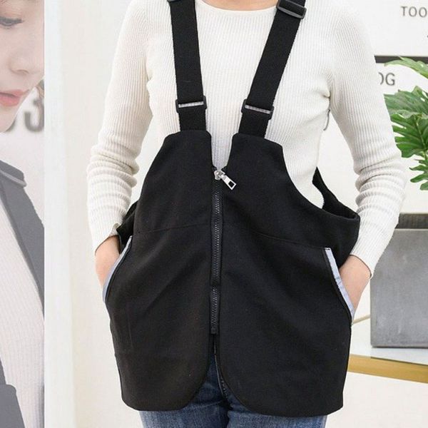 

men women harajuku hiking fishing tooling canvas vests tactical functional waistcoat black chest-bags multi-pockets streetwear, Gray;blue