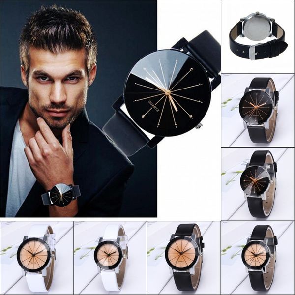 

6 colors fashion watches women men lovers watch leather quartz wristwatch female male clocks relogio feminino, Slivery;brown