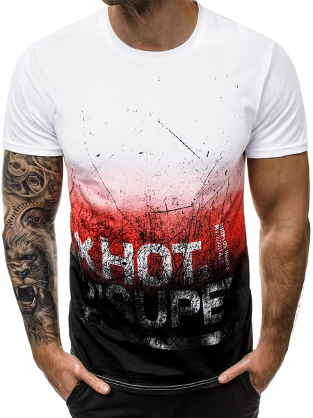 

2019 summer new casual men t shirt 3d printed male tees fashion streetwear short sleeve man t shirts dropshipping, White;black