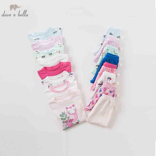 

дэйв белла осень детская одежда наборы дети унисекс костюм дети с длинным рукавом пижамы набор детская одежда t200414, White