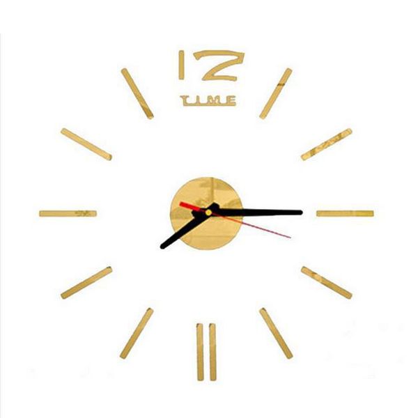 

buyfunny01 3d mirror surface wall clock, diy large number, office home decor gift, modern home office art decoration