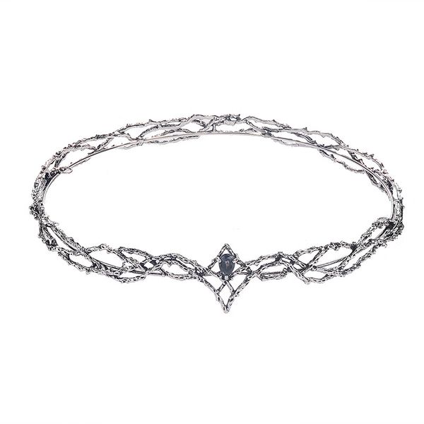 

vintage king round crown tiara women waterdrop zircon headband bridal hair accessories men's crown wedding christmas gifts, Golden;white