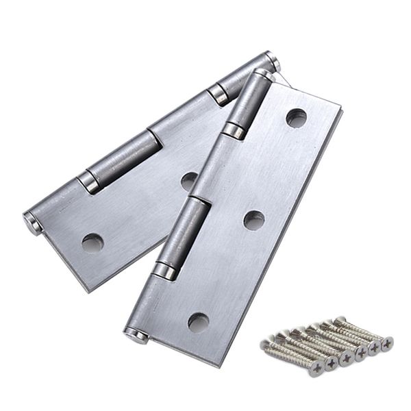 

1 pair modern door hinge butt hinges fixing for internal doors fire door stainless steel silver