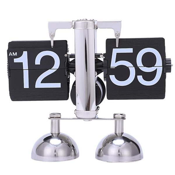 

vintage retro flip clock scale modern digital auto page turning dual stand flip clocks home decor desk table quartz clock