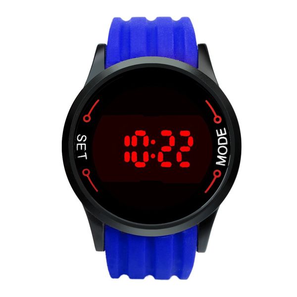 

otoky fashion waterproof mens watch led touch screen date silicone wrist black watch digital wristwatches children watches ni10, Slivery;brown