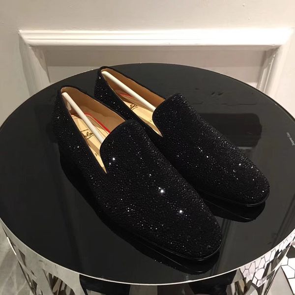 

Luxury Black Crystal Gentleman Party Bussiness Dress Slip On Loafers Shoes ,Dandelion Sneaker Red Bottom Oxford Men's Leisure Fashion Flat