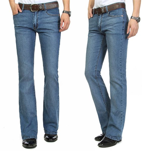 

jeans men 2020 spring and autumn new modis jeans mid-waist stretch flare pants men's micro-trousers slim blue flare pants