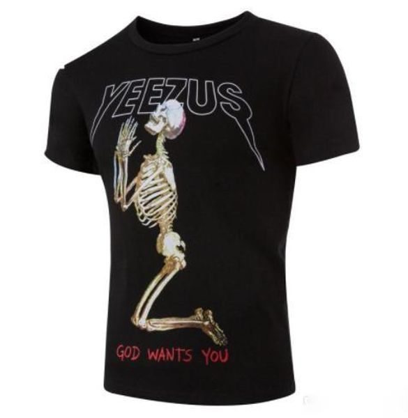 

летняя футболка мужская мода прохладные черепа печатные короткие рукава тройники топы дизайнерские футболки clothing00e2#, White;black