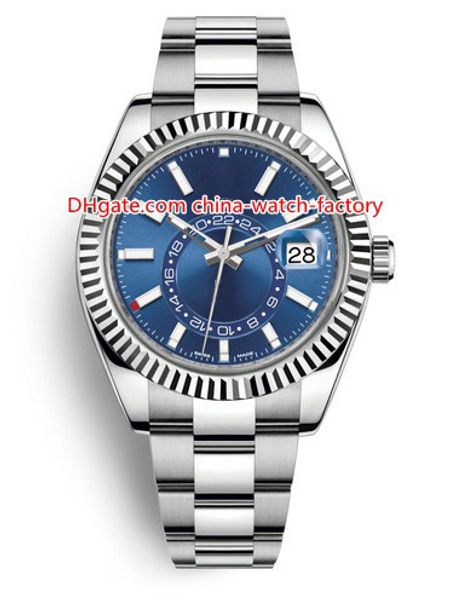 

8 стиль высшего качества Topselling 42 мм Sky-Dweller GMT Workin 326934 326933 326938 316L сталь Азия 2813 Механизм Автоматические мужские часы Часы