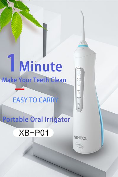 

oral irrigator usb rechargeable water flosser portable dental water jet 200ml water tank waterproof teeth cleaner