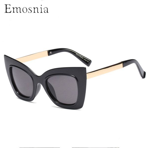 

emosnia cat eye sunglasses italian brand vintege modis oculos de sol feminino 2019 luxury women brand designer sun glasses uv400, White;black