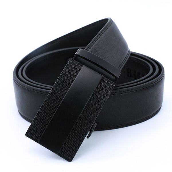 

2020 men's leather belt leather automatic buckle belt men's, Black;brown