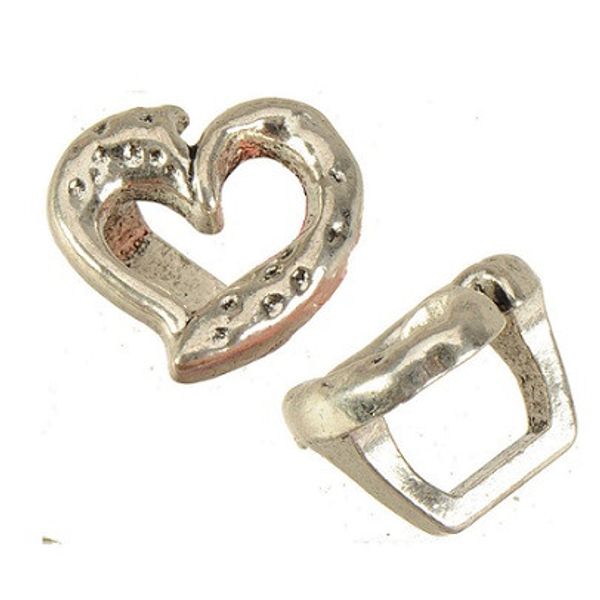 

10*7mm big hole beads fit watch multi bracelet diy handicrafts stuff heart love vintage silver 2019 metal jewelry findings 19x18x12mm 50pcs, Black