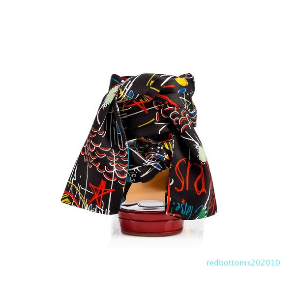 

fashion lahore flat red bottom ballerinas with graffiti patent-leather dress party point-toe ties at ankle ballet shoes r10, Black