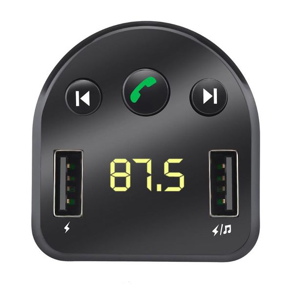 

1 x car mp3 player bluetooth car charger double usb port for cell phone fasht charging accessories #lr20