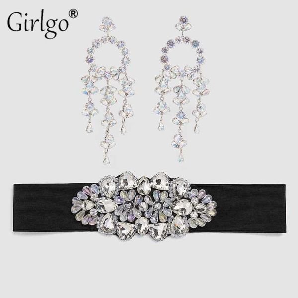 

girlgo bohemian fashion crystal flower adjustable belt for women elegant waist belly dress accessories party gifts, Slivery;golden