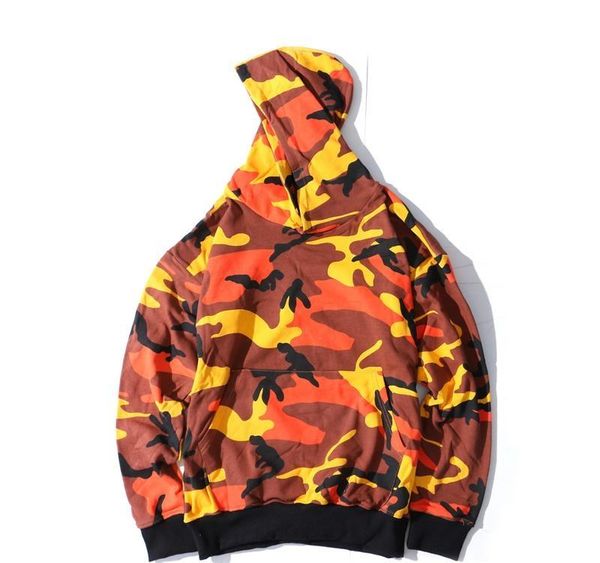

19ss camouflage military hoodie kanye west season5 usa army camo oversize loose style swaeatshirts men navy air force, Black