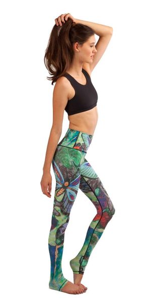 

dragonfly green skinny sports breathable sweat-absorbent women's lady pants, Black