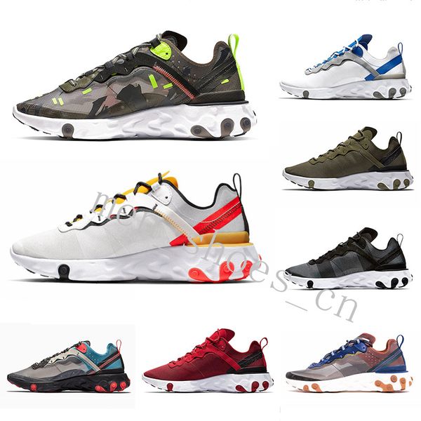 

react element 87 55 running shoes for men women light bone triple black bred hyper pink mens trainers sportens trainers sports sneakers two
