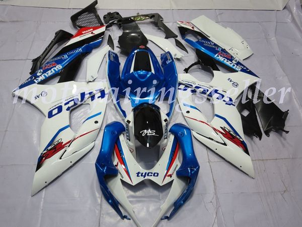 

new abs plastic fairings kit fit for suzuki gsxr1000 2005 2006 gsxr1000 05 06 injection mold electro optic blue and black white