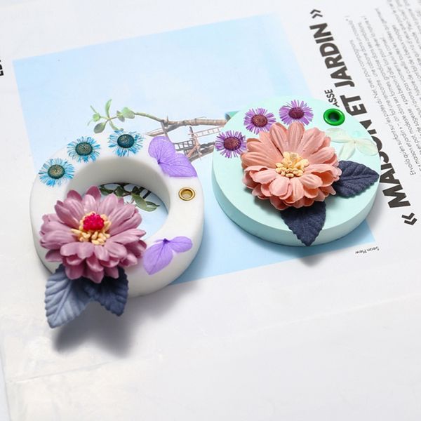 

diy handmade aromatherapy candle soap silica gel durable mold high temperature resistance easy release star ring square pattern