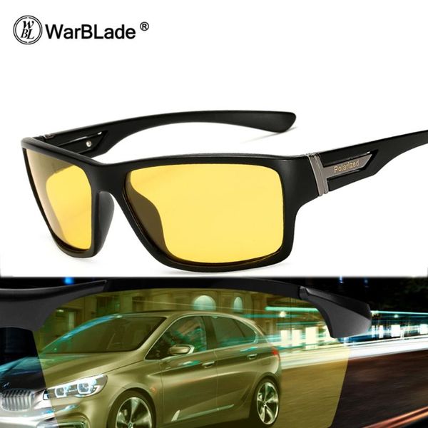 

warblade night vision sunglasses men fashion polarized night driving enhanced light at rainy cloudy fog day, White;black